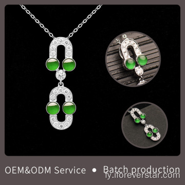 Izige pure griene jakeite moade-styl jadeite sets